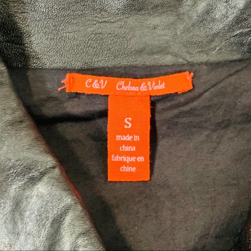 Chelsea & Violet Moto Biker Jacket Design Full Zip - Picture 6 of 8